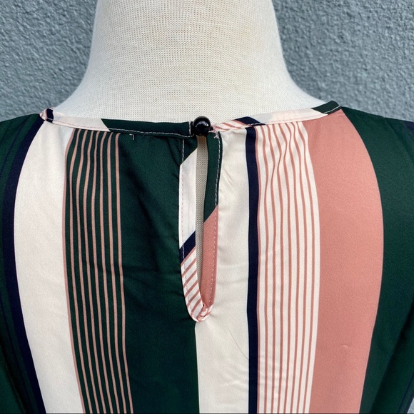 Shein Warm Tie Hem Striped Top - Picture 5 of 10